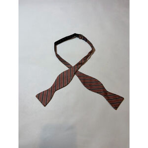 Briar Handmade Mens Bow Tie Pink Blue Stripe Adjustable Wedding Easter